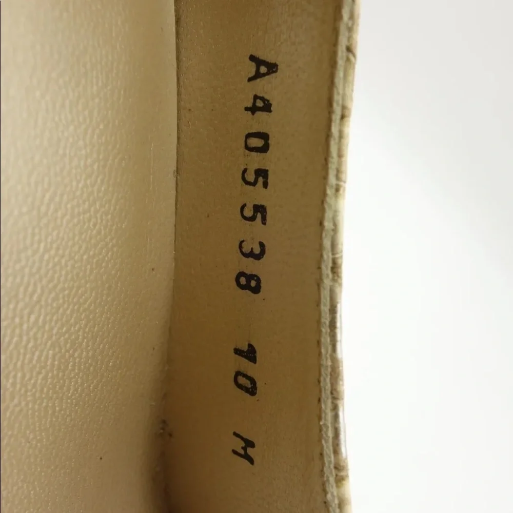 Stuart Weitzman Metallic Gold Snakeskin Heels Pumps stiletto shoes almost new 10